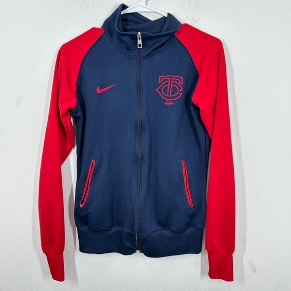 Nike Minnesota Twins Baseball Longsleeve Full Zip Jacket Sweatshirt Size Medium - Picture 1 of 5